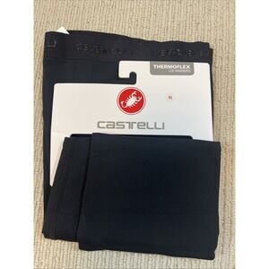 Castelli Men's XL Thermoflex 2 Leg Warmer With Zipper Black New
